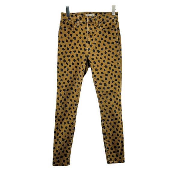 Madewell Pants - Madewell 10" High Rise Skinny Jeans Size 27 Animal Print Leopard Print